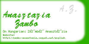 anasztazia zambo business card
